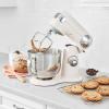 imageCuisinart SM50CO Precision Master 55Quart 12Speed Stand Mixer with Mixing Bowl Chefs Whisk Flat Mixing Paddle Dough Hook and Splash Guard with Pour Spout Blushing Coral ManualCoconut Cream