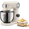 imageCuisinart SM50CO Precision Master 55Quart 12Speed Stand Mixer with Mixing Bowl Chefs Whisk Flat Mixing Paddle Dough Hook and Splash Guard with Pour Spout Blushing Coral ManualCream