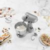 imageCuisinart SM50CO Precision Master 55Quart 12Speed Stand Mixer with Mixing Bowl Chefs Whisk Flat Mixing Paddle Dough Hook and Splash Guard with Pour Spout Blushing Coral ManualBrushed Chrome