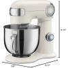 imageCuisinart SM50CO Precision Master 55Quart 12Speed Stand Mixer with Mixing Bowl Chefs Whisk Flat Mixing Paddle Dough Hook and Splash Guard with Pour Spout Blushing Coral ManualCoconut Cream