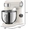 imageCuisinart SM50CO Precision Master 55Quart 12Speed Stand Mixer with Mixing Bowl Chefs Whisk Flat Mixing Paddle Dough Hook and Splash Guard with Pour Spout Blushing Coral ManualCream