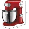 imageCuisinart SM50CO Precision Master 55Quart 12Speed Stand Mixer with Mixing Bowl Chefs Whisk Flat Mixing Paddle Dough Hook and Splash Guard with Pour Spout Blushing Coral ManualRuby Red