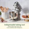 imageCuisinart SM50CO Precision Master 55Quart 12Speed Stand Mixer with Mixing Bowl Chefs Whisk Flat Mixing Paddle Dough Hook and Splash Guard with Pour Spout Blushing Coral ManualSilver Lining