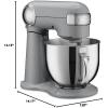 imageCuisinart SM50CO Precision Master 55Quart 12Speed Stand Mixer with Mixing Bowl Chefs Whisk Flat Mixing Paddle Dough Hook and Splash Guard with Pour Spout Blushing Coral ManualDove Gray