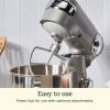 imageCuisinart SM50CO Precision Master 55Quart 12Speed Stand Mixer with Mixing Bowl Chefs Whisk Flat Mixing Paddle Dough Hook and Splash Guard with Pour Spout Blushing Coral ManualSilver Lining