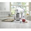 imageCuisinart SM50CO Precision Master 55Quart 12Speed Stand Mixer with Mixing Bowl Chefs Whisk Flat Mixing Paddle Dough Hook and Splash Guard with Pour Spout Blushing Coral ManualWhite Linen