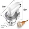 imageCuisinart SM50CO Precision Master 55Quart 12Speed Stand Mixer with Mixing Bowl Chefs Whisk Flat Mixing Paddle Dough Hook and Splash Guard with Pour Spout Blushing Coral ManualWhite Linen