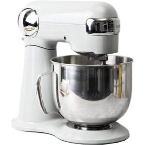 imageCuisinart SM50CO Precision Master 55Quart 12Speed Stand Mixer with Mixing Bowl Chefs Whisk Flat Mixing Paddle Dough Hook and Splash Guard with Pour Spout Blushing Coral ManualWhite Linen
