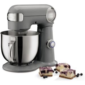 imageCuisinart SM50CO Precision Master 55Quart 12Speed Stand Mixer with Mixing Bowl Chefs Whisk Flat Mixing Paddle Dough Hook and Splash Guard with Pour Spout Blushing Coral ManualDove Gray