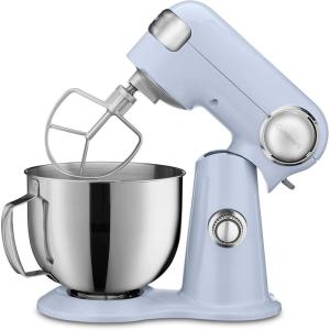 imageCuisinart SM50CO Precision Master 55Quart 12Speed Stand Mixer with Mixing Bowl Chefs Whisk Flat Mixing Paddle Dough Hook and Splash Guard with Pour Spout Blushing Coral ManualFrosted Blue
