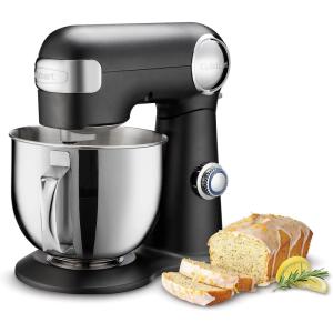 imageCuisinart SM50CO Precision Master 55Quart 12Speed Stand Mixer with Mixing Bowl Chefs Whisk Flat Mixing Paddle Dough Hook and Splash Guard with Pour Spout Blushing Coral ManualPoppy Seed