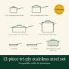 imageCuisinart 12 Piece Cookware Set MultiClad Pro Triple Ply Silver MCP12N12Piece