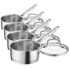 imageCuisinart 891914 Professional Series 1Quart Saucepan with Cover Stainless Steel Mirror FinishStainless Steel