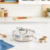 imageCuisinart MCP3324HN MultiClad Pro Stainless 312Quart Saute with Helper and Cover Skillet 35Quart Saut Pan wHelper ampamp CoverSaut Pan wHelper  Cover