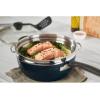 imageCuisinart Preferred Pan 4Pc Set  Stainless Steel 45 Qt MultiPurpose Pan wCover Steamer Slotted TurnerNouveau Navy