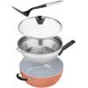 imageCuisinart Preferred Pan 4Pc Set  Stainless Steel 45 Qt MultiPurpose Pan wCover Steamer Slotted TurnerSienna Sky