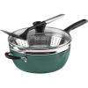 imageCuisinart Preferred Pan 4Pc Set  Stainless Steel 45 Qt MultiPurpose Pan wCover Steamer Slotted TurnerSensible Sage Green