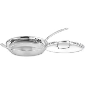 imageCuisinart MCP2230HCN Multiclad Pro Triple Ply 12Inch Handle and Cover Nonstick Skillet wHelper