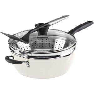 imageCuisinart Preferred Pan 4Pc Set  Stainless Steel 45 Qt MultiPurpose Pan wCover Steamer Slotted TurnerCrme de la Creme