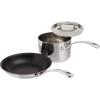 imageCuisinart French Classic TriPly Stainless 10Piece Cookware Set SilverNonstick Skillet and Saucepan Set