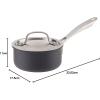 imageCuisinart GG1914 GreenGourmet HardAnodized Nonstick 1Quart Saucepan with Cover BlackStainless1 Quarts