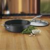 imageCuisinart GG3330H 55Quart Saute Pan with Helper Handle and Cover GreenGourmet Black55Quart