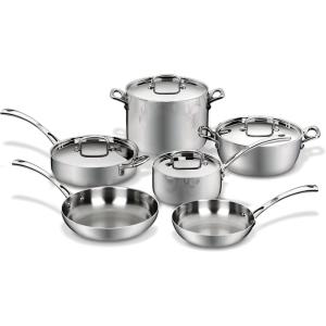 imageCuisinart French Classic TriPly Stainless 10Piece Cookware Set SilverCookware Set