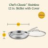 imageCuisinart 12 Inch Skillet with Glass Cover Chefs Classic Collection 72230G