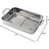 imageCuisinart 711714RR 14Inch ChefsClassic CookwareCollection Lasagna Pan wStainless Roasting Rack Stainless Steel