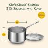 imageCuisinart 719320P Chefs Classic Stainless 3Quart Cook and Pour Saucepan with Cover