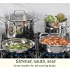 imageCuisinart 7711G Stainless Steel 11Piece Set ChefsClassicStainlessCookwareCollection