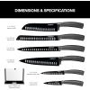 imageCuisinart C77NS7P Classic Nonstick Edge Collection 7Piece Cutlery Knife Set with Acrylic Stand Black7Piece