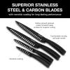 imageCuisinart C77NS7P Classic Nonstick Edge Collection 7Piece Cutlery Knife Set with Acrylic Stand Black7Piece