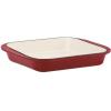 imageCuisinart CI113624CR Chefs Classic Enameled Cast Iron 14Inch RoastingLasagna Pan Cardinal Red