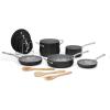imageCuisinart Culinary Collection 12Piece Pots and Pans Set PURELYCERAMIC Nonstick BlackBlack