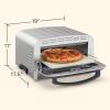 imageCuisinart Indoor Pizza Oven  Bake 12 Pizzas in Minutes  Portable Countertop Pizza Oven  Matte Black Stainless Steel  CPZ120MBStainless Steel