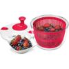imageCuisinart Large Salad Spinner 5Qt  Vegetable ampamp Fruit Salad Washing Bowl with Strainer Quick Prep Spinner for Salad Greens Lettuce Fruits ampamp Vegetables CTG00SASRed