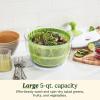 imageCuisinart Large Salad Spinner 5Qt  Vegetable ampamp Fruit Salad Washing Bowl with Strainer Quick Prep Spinner for Salad Greens Lettuce Fruits ampamp Vegetables CTG00SASWhite