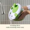 imageCuisinart Large Spin Stop Salad Spinner Wash Spin ampamp Dry Salad Greens Fruits ampamp Vegetables 5qt CTG00SAS13 Qt Pack of 4