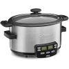 imageCuisinart MSC400 3In1 Cook Central 4Quart MultiCooker Slow Cooker BrownSaute Steamer Silver4 Quarts