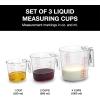 imageCuisinart Nesting Liquid Measuring Cups Clear 3Piece CTG003MC