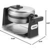 imageCuisinart WAFF10P1 Round Belgian Waffle Maker with Extra Deep 1Inch NonStick Coated Waffle Grid Stainless Steel