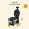 imageCuisinart WAFF30 Round Flip Belgian Waffle Maker BlackSilver 1 inch thick