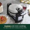 imageCuisinart WAFF30 Round Flip Belgian Waffle Maker BlackSilver 1 inch thick