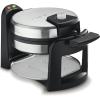 imageCuisinart WAFF30 Round Flip Belgian Waffle Maker BlackSilver 1 inch thick