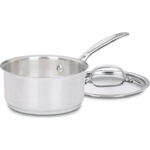 imageCuisinart 1 Quart Saucepan wCover Chefs Classic Stainless Steel Cookware Collection 71914