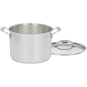 imageCuisinart 12Quart Stockpot wLid Chefs Classic Collection Silver 76626AP18Quart