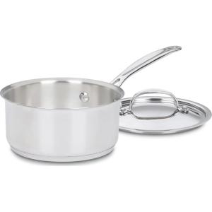 imageCuisinart 15 Quart Saucepan wCover Chefs Classic Stainless Steel Cookware Collection 7191615Quart