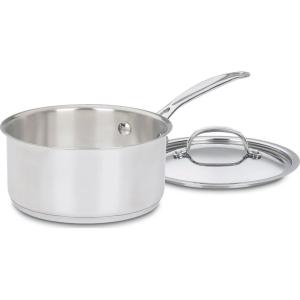 imageCuisinart 15 Quart Saucepan wCover Chefs Classic Stainless Steel Cookware Collection 719162Quart