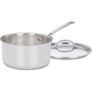 imageCuisinart 15 Quart Saucepan wCover Chefs Classic Stainless Steel Cookware Collection 719163Quart